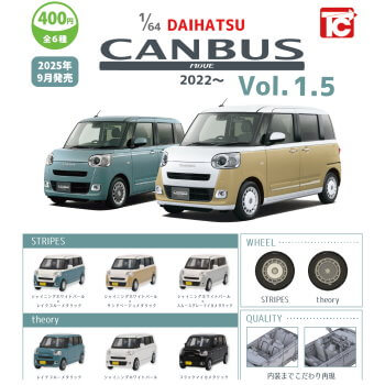 ◆トイズキャビン ガチャ/ 1/64 DAIHATSU ムーヴ キャンバス 2022 Vol.1.5【9月予約】